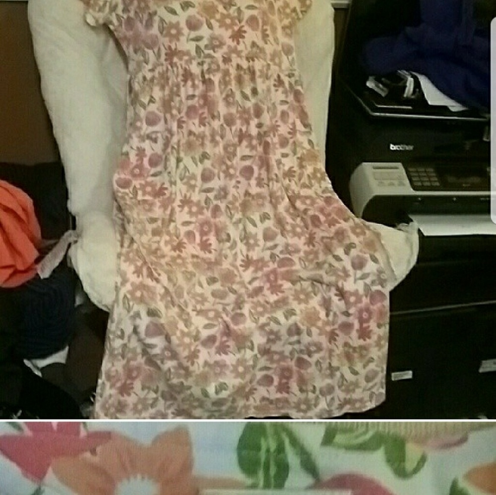 Sz L 12/14 BOBBIE BROOKS FLORAL DRESS